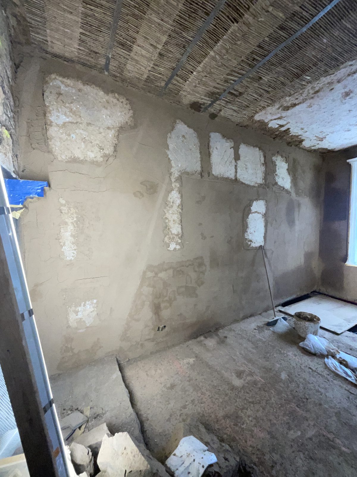 Beiputz an der Decke